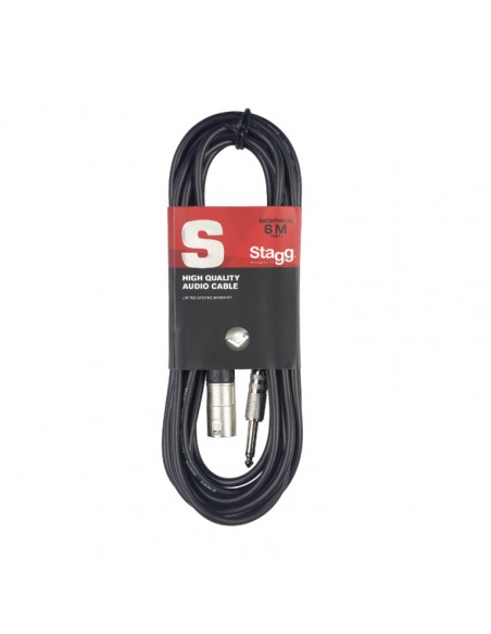 Audio cable, XLR/jack (m/m), 1 m (3')