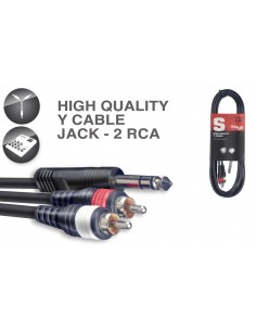 Y-cable, jack/RCA (m/m), 2... 2