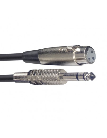 Audio cable, XLR/jack (f/m), 3 m (10')