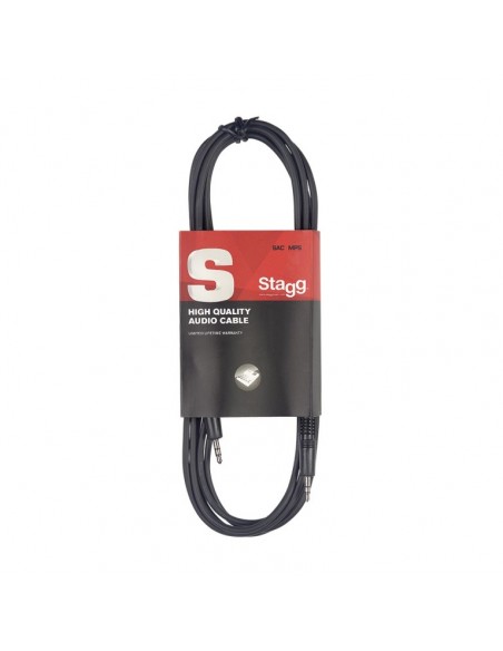 8283Audio cable, mini jack/mini jack (m/m), 1 m (3')