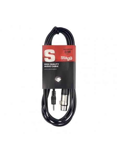 Audio cable, XLR/mini jack (f/m), 1 m (3')