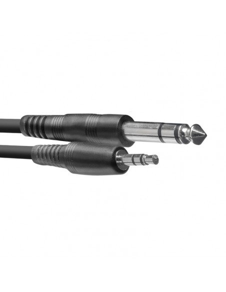 Audio cable, jack/mini jack (m/m), 3 m (10')