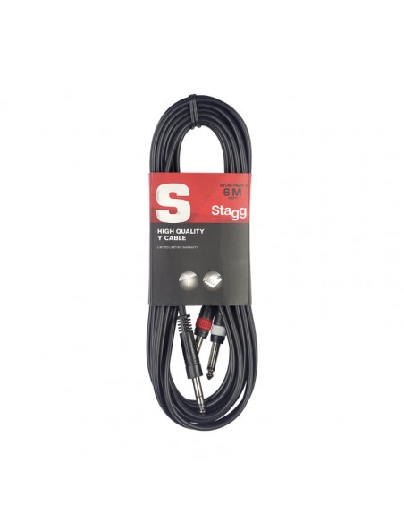 Y cable, jack/jack (m/m), 6 m (20')