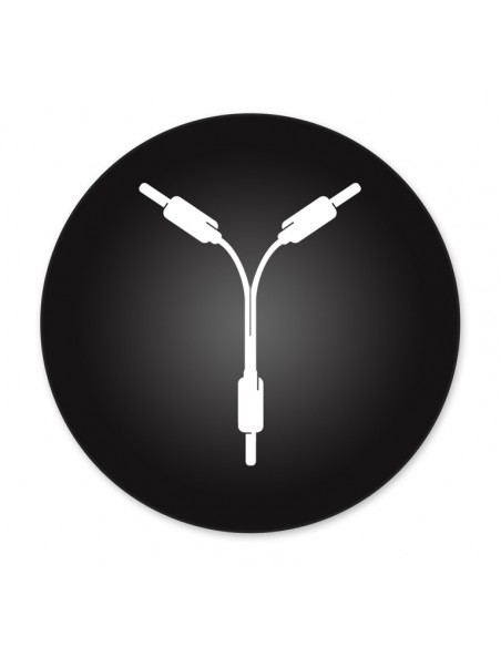 Y cable, jack/jack (m/m), 3 m (10')