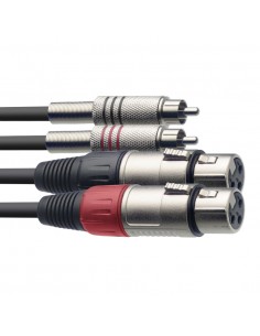 Twin cable, XLR/RCA (f/m),... 2