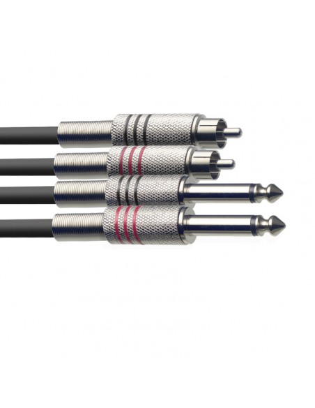 Twin cable, jack/RCA (m/m), 60 cm (2')