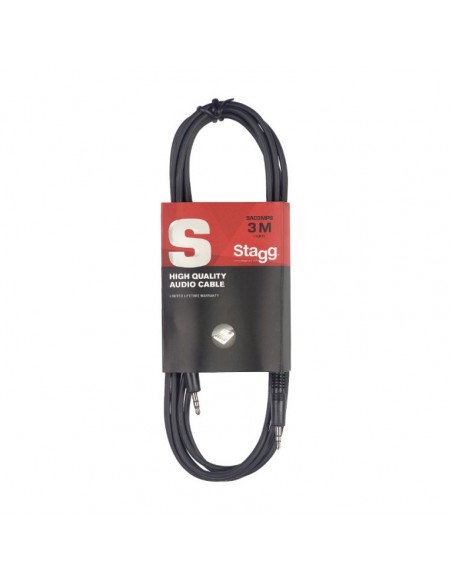 Audio cable, mini jack/mini jack (m/m), 2 m (6')