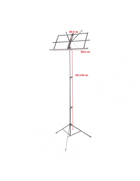 3-section steel music stand