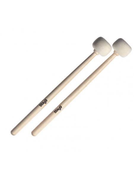 Timpani mallets with maple handle and 50 mm (1.96") round felt head