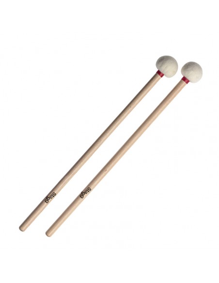 Timpani mallets with maple handle and 1.4" (35 mm) felt head
