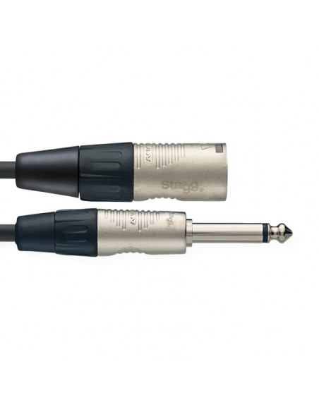 N series audio cable, jack/XLR (m/m), mono, 1 m (3')