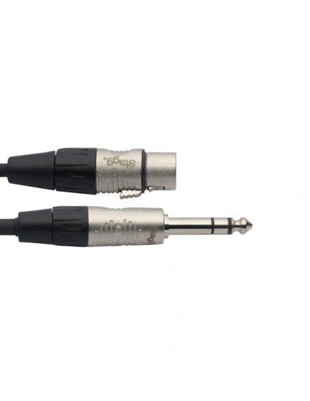 N series audio cable, jack/XLR (m/f), stereo, 3 m (10')