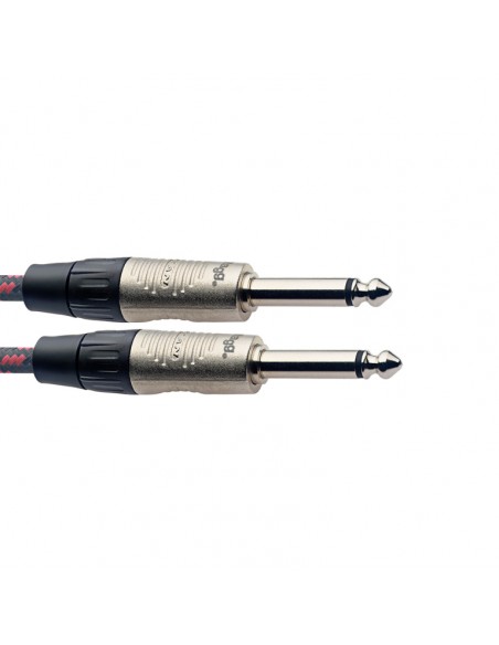 Instrument cable, jack/jack (m/m), 6 m (20'), black