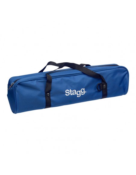 Blue plastic melodica with 32 keys and blue bag