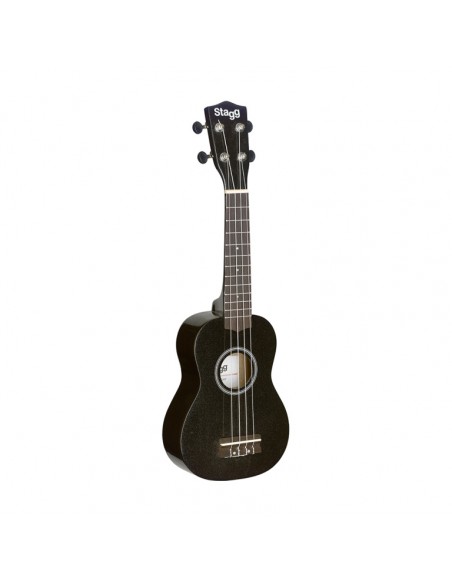 Soprano ukulele in black nylon gigbag