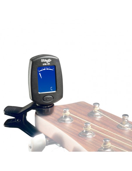 Clip-on chromatic tuner for guitar, bass, violin & ukulele