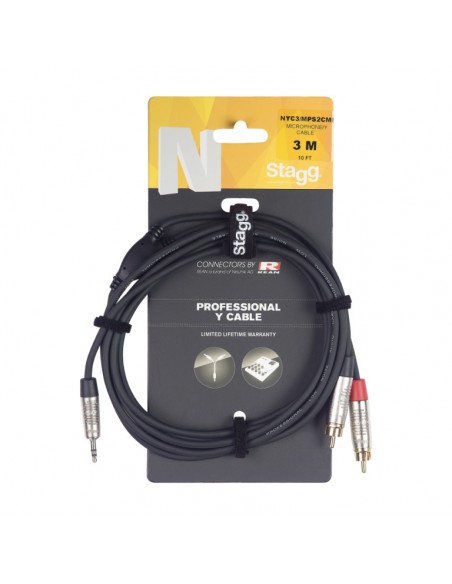 N-series 6-metre Y-cable with stereo mini phone plug