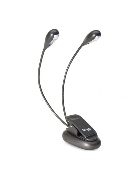 Clip-on and free-standing double LED lamp