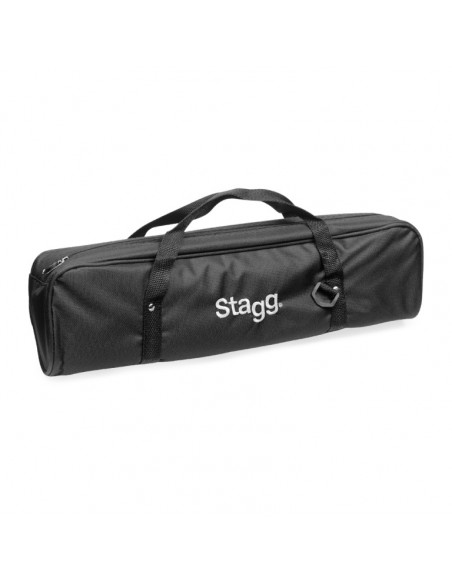 Black plastic melodica with 32 keys and black bag