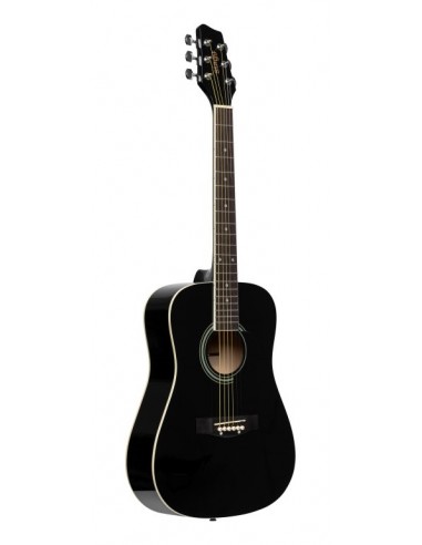 3/4 black dreadnought acoustic guitar...