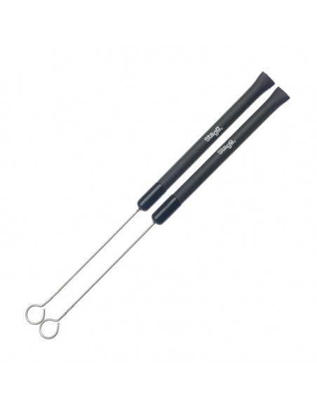 Telescopic wire brushes with rubber handle
