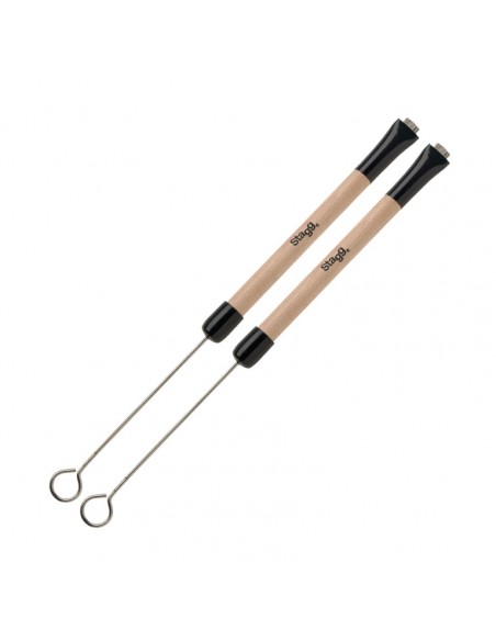 Telescopic wire brushes with wooden handle