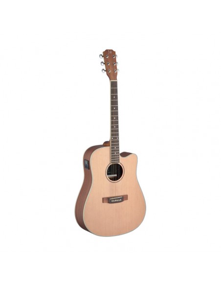 Asyla series 4/4 dreadnought acoustic-electric guitar with solid spruce top