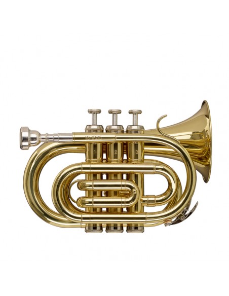 Bb Pocket Trumpet, ML-bore, Brass body material
