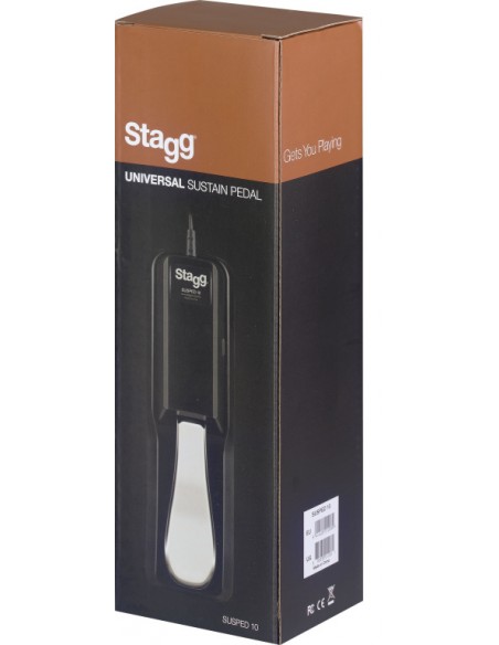 Universal sustain pedal for electronic piano or keyboard, with polarity switch