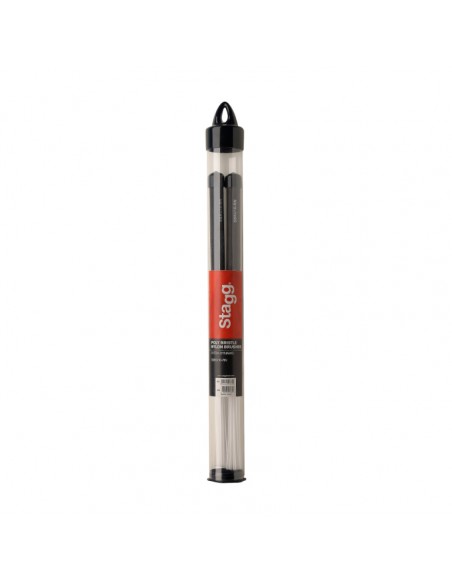 Polybristle nylon brushes with black rubber handle grip