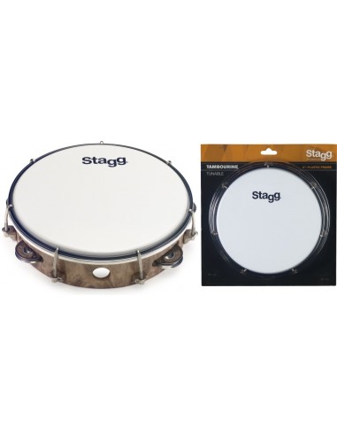 8" Tuneable plastic tambourine with 1...