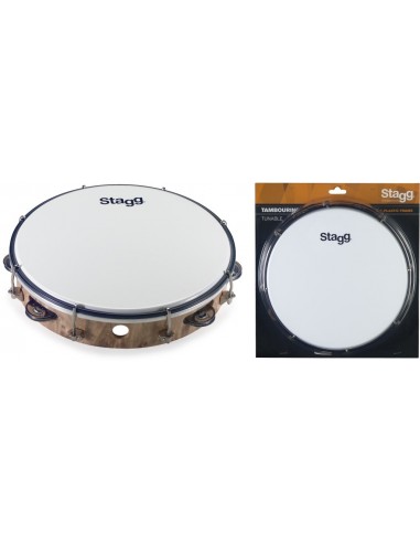 10" Tuneable plastic tambourine with...