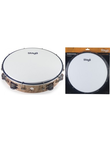 12" Tuneable plastic tambourine with...