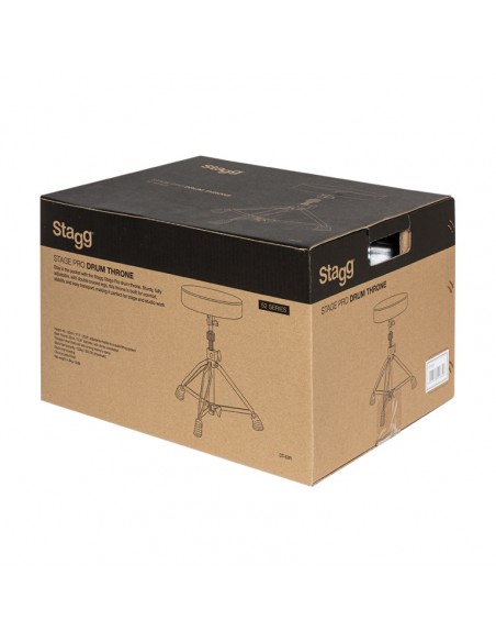 Double braced professional drum throne