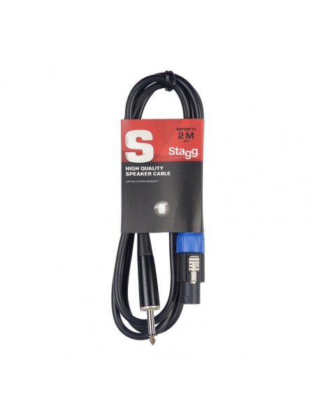 Speaker cable, SPK/jack, 2 m (6')