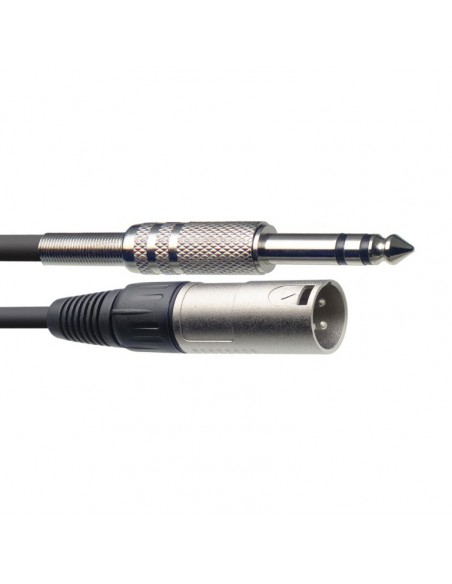 Audio cable, XLR/jack (m/m), 1 m (3'), symmetric
