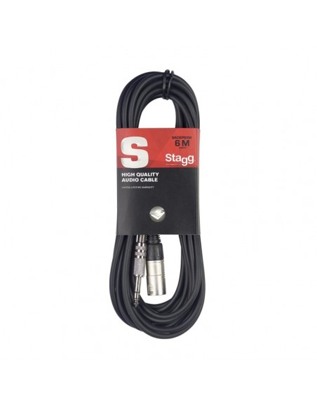 Audio cable, XLR/jack (m/m), 6 m (20'), symmetric