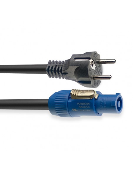 X series power cable, powerCON A/Schuko (m/m), 3 m (10')