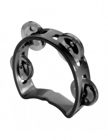 Plastic cutaway mini tambourine with...