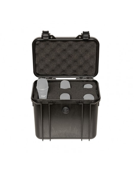 Water- and dustproof universal transport case with pick and pluck foam