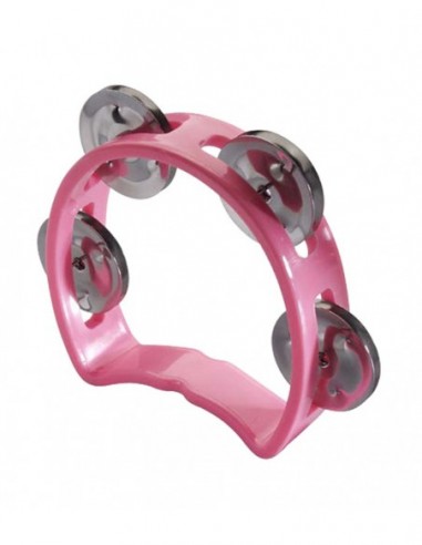 Plastic cutaway mini tambourine with...