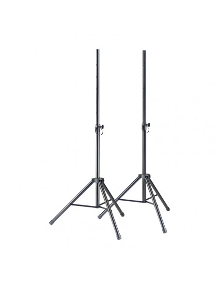 Q series steel speaker stand pair with folding legs