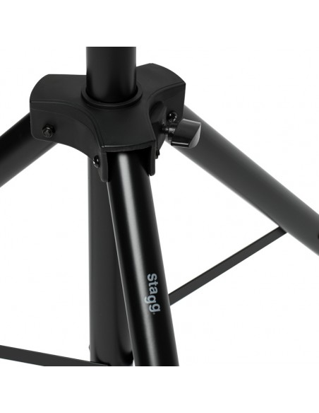 Q series steel speaker stand pair with folding legs