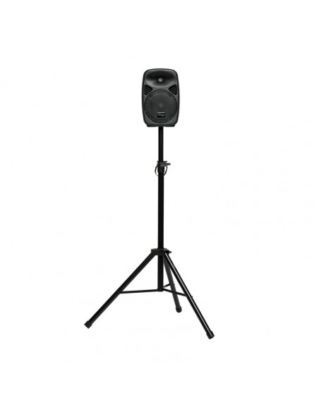 Q series steel speaker stand pair with folding legs