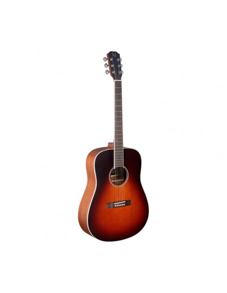 4/4 acoustic dreadnought guitar with solid cedar top, Ezra series