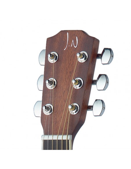 Asyla series mini auditorium acoustic travel guitar with solid spruce top, left-handed model