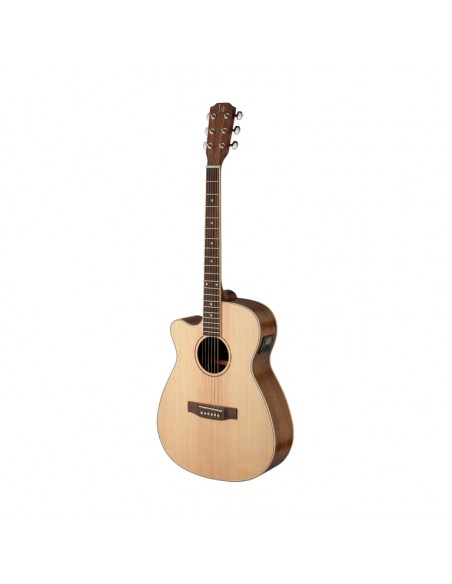 Asyla series 4/4 cutaway auditorium acoustic-electric guitar with solid spruce top, left-handed