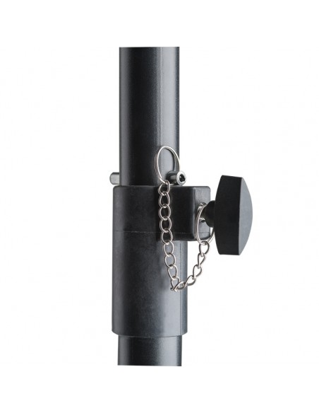 Metal speaker stand pair with folding legs