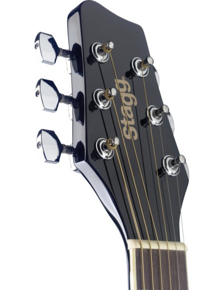 Black Auditorium cutaway acoustic-electric guitar with basswood top