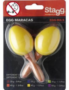 Pair of plastic egg maracas